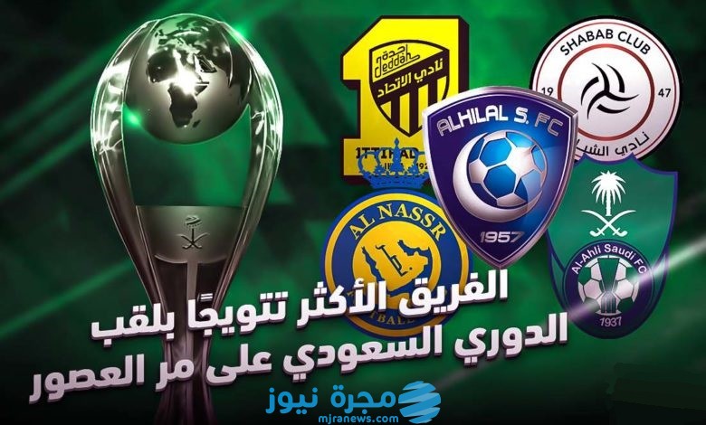 من هو أكثر فريق فاز بالدوري السعودي للمحترفين في التاريخ؟