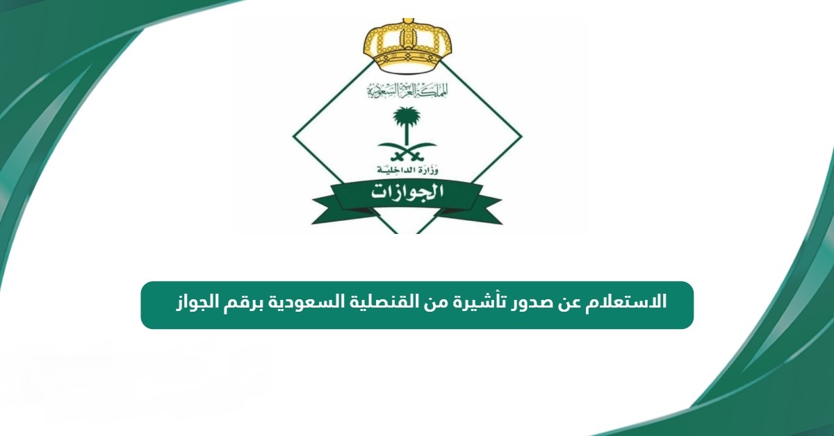 من هنا.. رابط الاستعلام عن صدور تأشيرة من القنصلية السعودية برقم الجواز 2024 visa.mofa.gov.sa