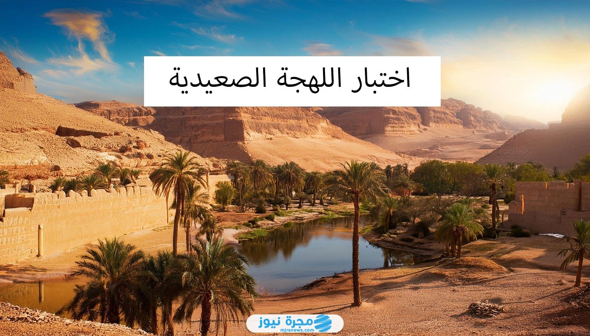 رابط اختبار اللهجة الصعيدية