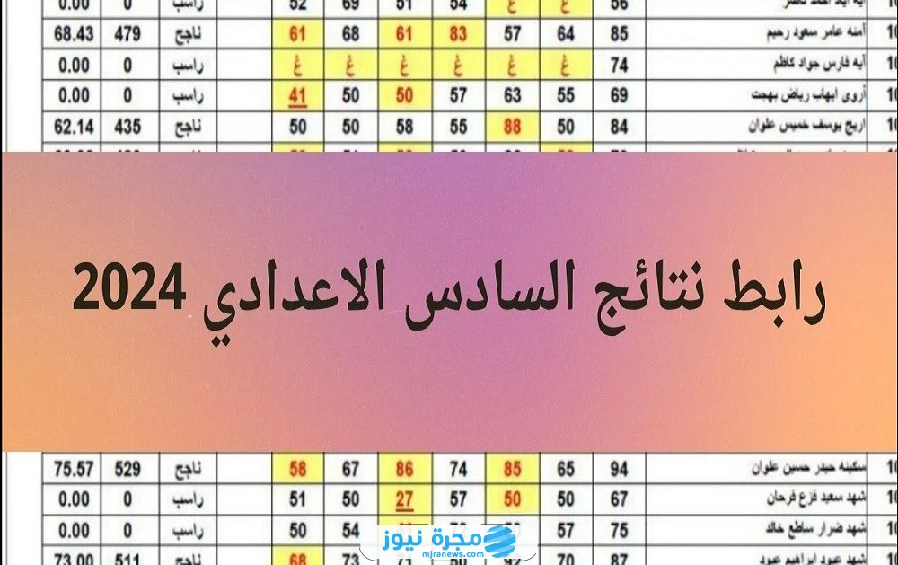 رابط استخراج نتائج السادس الإعدادي الدور الثاني