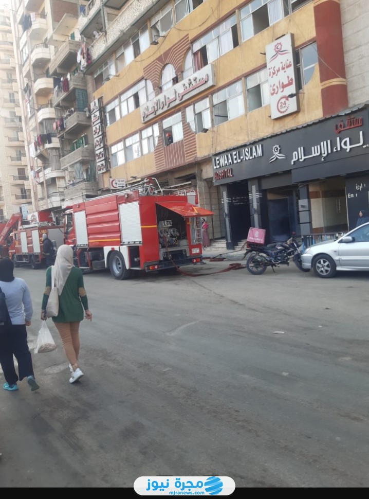 فيديو حريق مستشفى لواء الإسلام بالإسكندرية