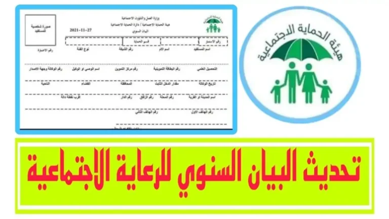 تحديث استمارة البيان السنوي للرعاية الاجتماعية في العراق