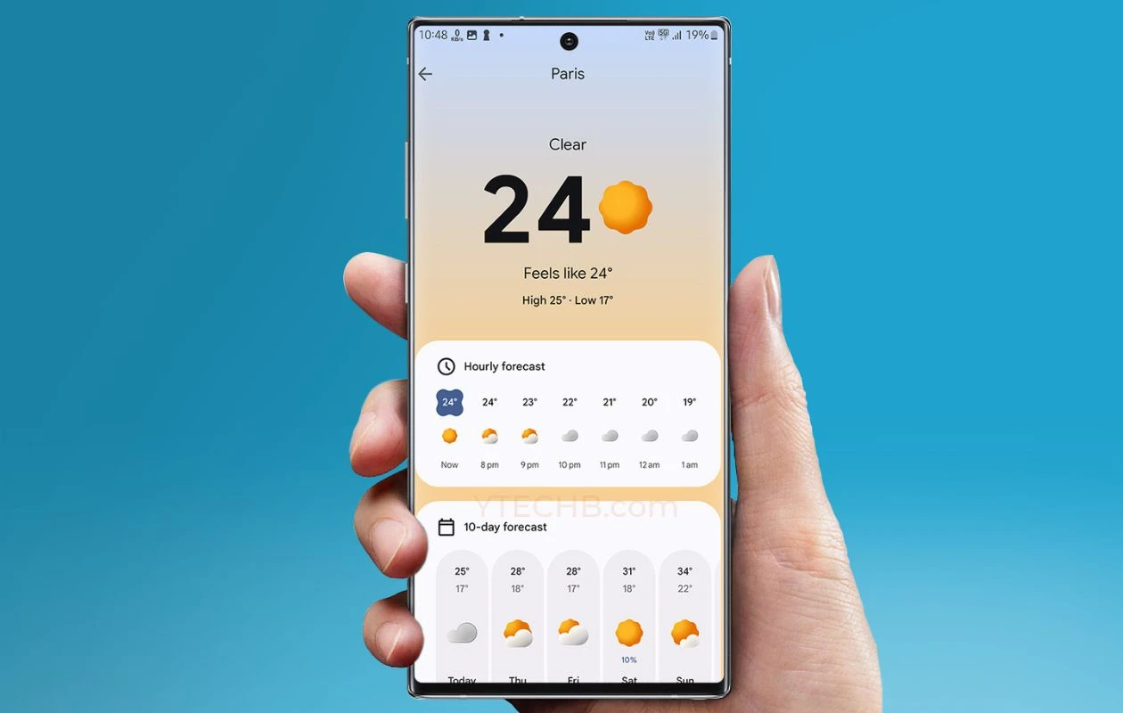 إعداد تطبيق Pixel Weather
