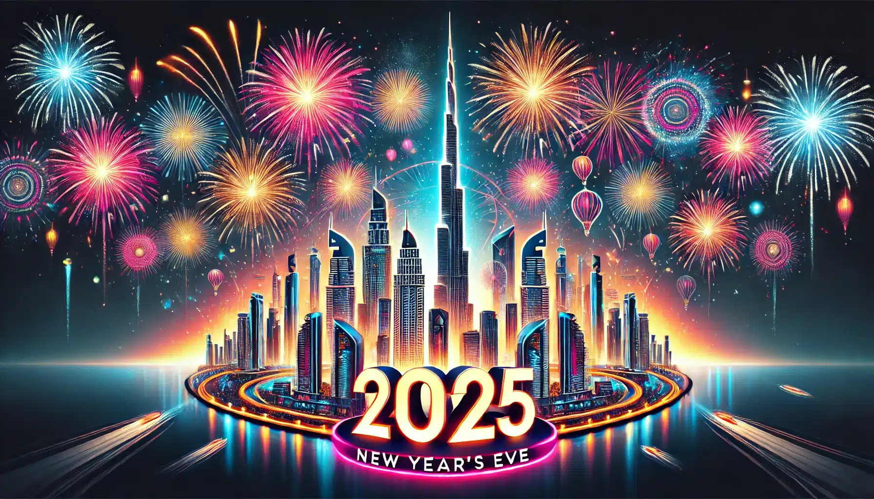 أماكن الألعاب النارية في دبي لرأس السنة 2025