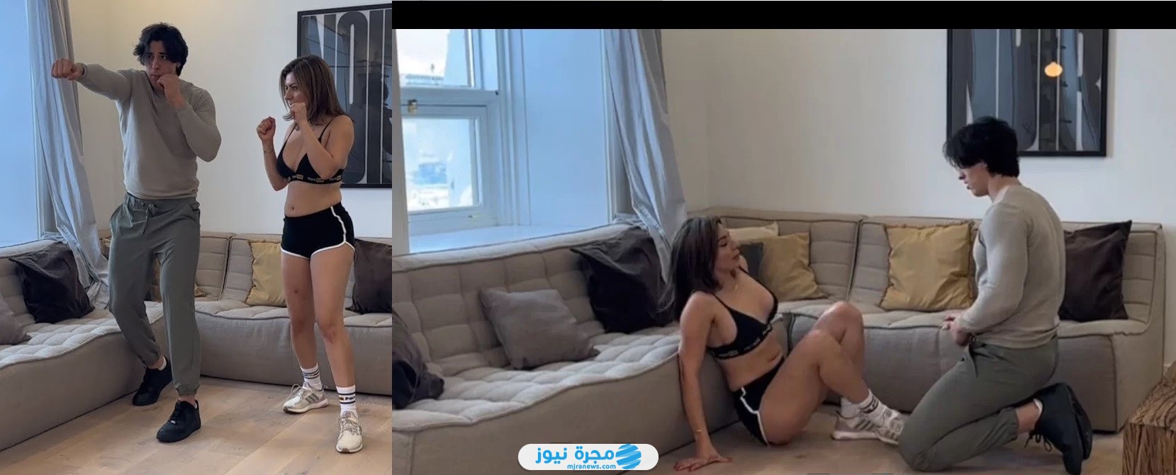 فيلم الينا انجل مع الوحش التونسي جلسة ملاكمة