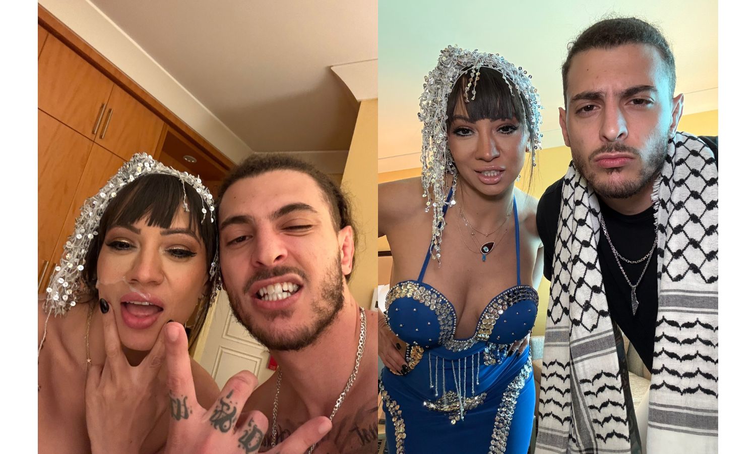 مقطع ساشا بيرل مع الشاب الفلسطيني +20 كامل