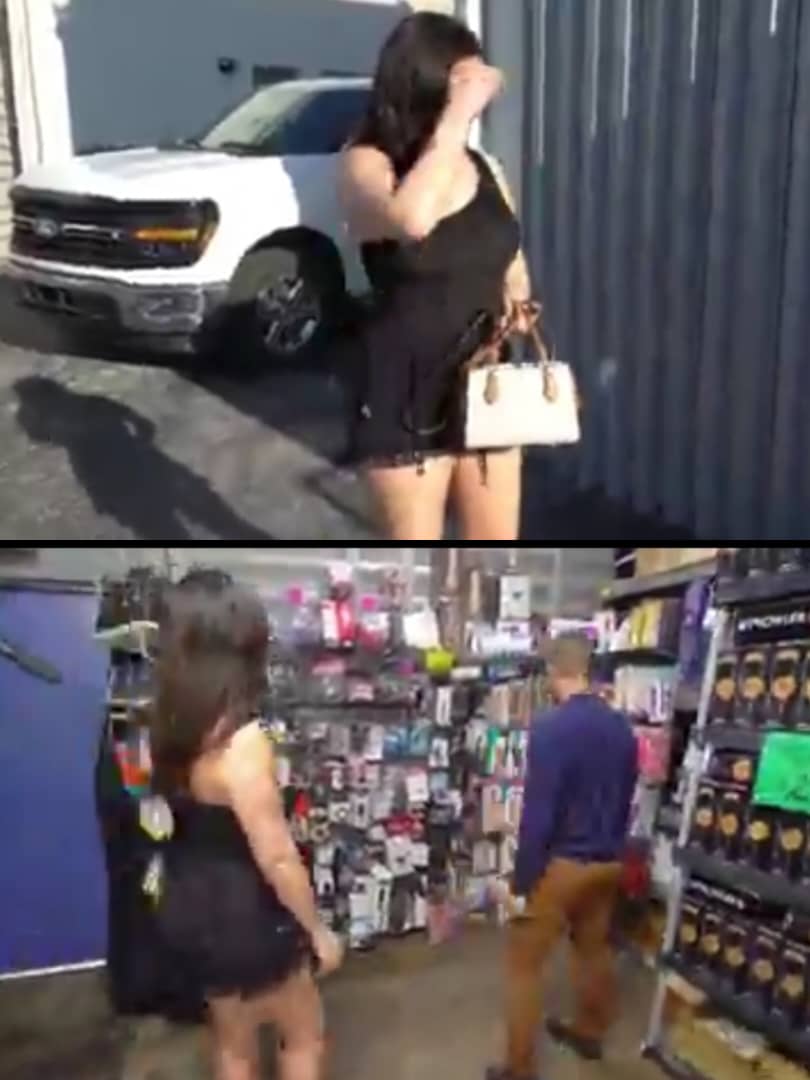 مقطع الينا انجل مع صاحب المحل