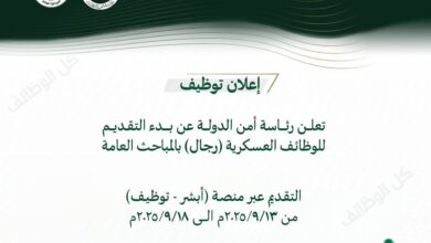 التقديم على وظائف المباحث العسكرية