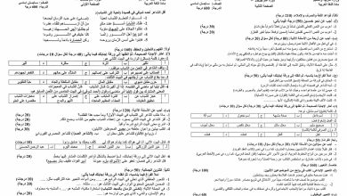 أجوبة مادة العربي الصف التاسع سوريا 2026